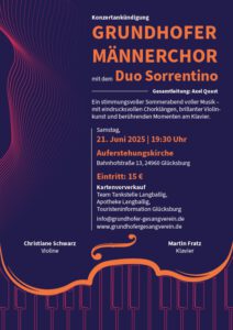 Plakat für Konzert am 21. Juni 2025 in der Auferstehungskirche Glücksburg